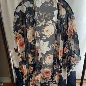 Emory Park Navy Floral Kimono